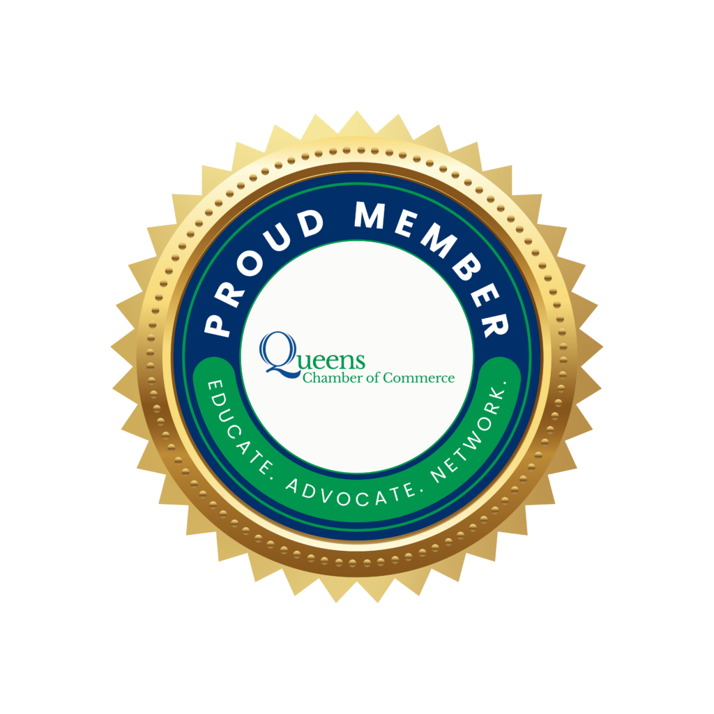 marketing agency member of queens chamber of commerce badge